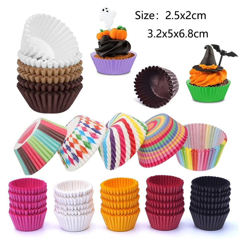 100/1000 stücke Kuchen Papier Tassen Mini Cupcake Tassen Kuchen Cupcake Liner Backen Muffin Box Tasse Fall Tablett Kuchen Formen küche Gebäck Werkzeuge