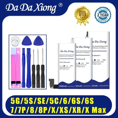 Hohe Kapazität Handy Für iPhone 4 4S 5 5S 5C SE 6 6S 7 8 Plus X XR XS Max Batterie Langlebig