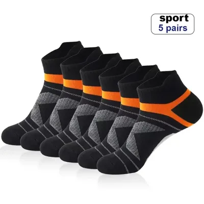 3/5Pairs Hohe Qualität Socken Männer Outdoor Casual Athletische Socken Kurze Atmungsaktive Schwarz Ankle Socken Laufen Sport Socken größe 38-44