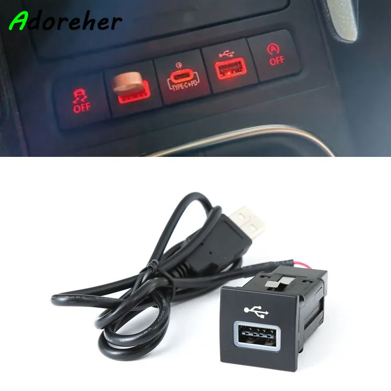 Auto-USB-Eingangsadapter, Audio-Radio, U-Disk-Blitz, Schnittstellenkabel für VW Golf 5 MK 5 Jetta EOS Scirocco Zubehör Image