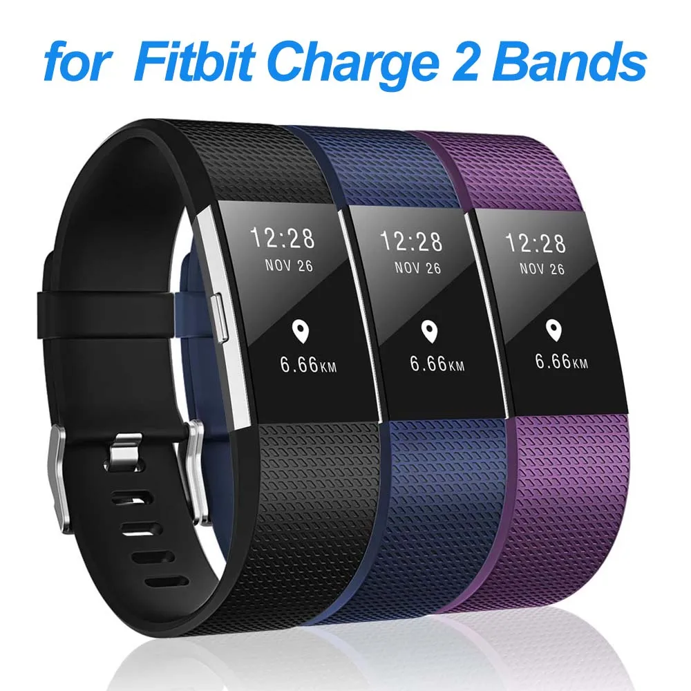Größeres weiches TPU-Armband für Fitbit Charge 2-Band, Smartwatch-Armband für Fitbit Charge 2-Armband-Armband-Ersatz Image