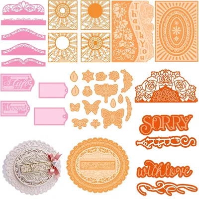 Lace Edge Border Background Metal Cutting Dies Set Layering Sentiments Words Mold For DIY Scrarpbooking Paper Craft Cards Making