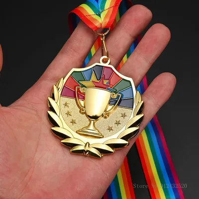 Customized Creative Medal for Children's Competition, Trophy Tag, Award, Gold, Silver, Bronze, Award