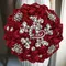 Hot Selling 1pc/lot Burgundy Red Wedding Flowers Bridal Bouquets Artificial Foam Flowers Bouquet