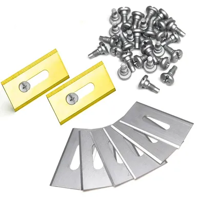 30pcs 35.8*18.5*0.65mmTrimmer Blade Lawn Mower Grass Replacement Piece for Husqvarna