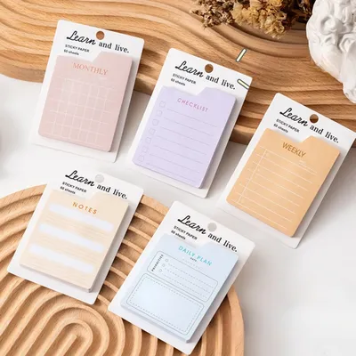Plan Note Pad,Multifunctional Day Week and Month Portable Sticky Note List, Notes,Can Be Torn Off N