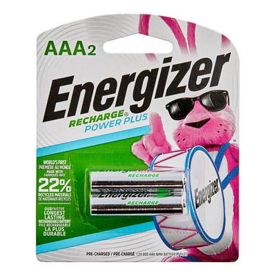 Energizer Recharge Power Plus AAA NiMH Rechargeable Batteries NH12BP-2 - 2/Pack