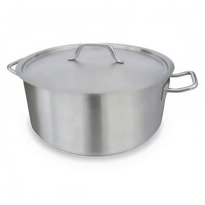 CookTek 105218 24 qt Tri Ply Braising Pot w/ Cover, Silver