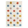 Meubletmoi - Tapis enfant 90 x 150 cm en coton shaggy avec pois multicolore - babe