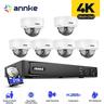 Kit de vidéosurveillance 8CH 4K poe nvr, caméra de vidéosurveillance 6 × 8MP vision nocturne pour