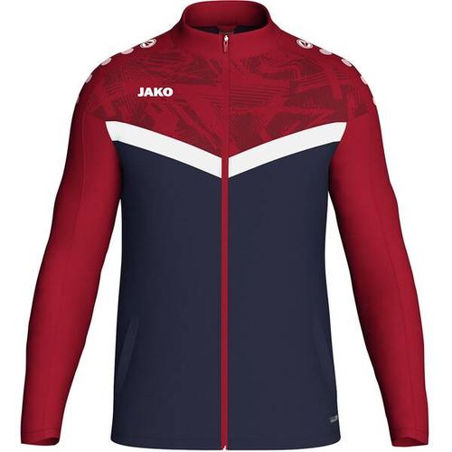 JAKO Kinder Sportanzug Polyesterjacke Iconic, Größe 140 in marine/chili rot