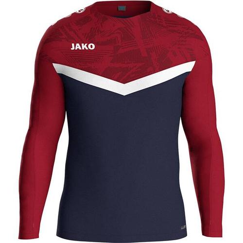 JAKO Kinder Sweatshirt Sweat Iconic, Größe 164 in marine/chili rot