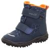 Klettstiefel SUPERFIT "HUSKY WMS: mittel", Kinder, Gr. 31, bunt (dunkelblau, orange), Textil, casual, Schuhe, Snowboots, Winterstiefel mit GORE TEX-Membran