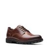 Schnürschuh CLARKS "Batcombe Tie", Herren, Gr. 44, braun (schwarz tan), Leder, casual, Schuhe, Schnürschuh, Halbschuh mit Profilsohle