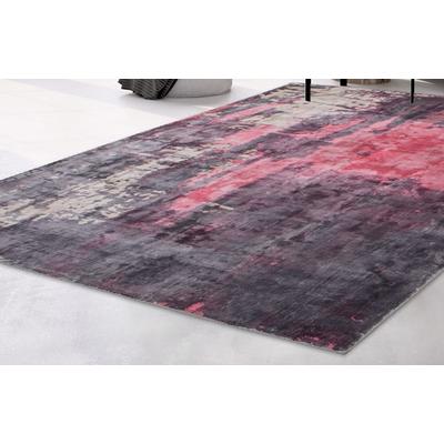 Teppich ARTE ESPINA "Ocean 125", rot (rot, beige, anthrazit), B:170cm H:23mm L:240cm, Viskose, Teppiche, Angenehm flauschige Haptik, handgefertigte Unikate, pflegeleicht Image