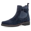 Chelseaboots GABOR, Damen, Gr. 42, blau (nachtblau), Veloursleder, Elastischer Einsatz, klassisch, Schuhe, Blockabsatz, Stiefelette, Businesschuh mit Best Fitting