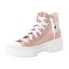 Sneaker CONVERSE "CHUCK TAYLOR ALL STAR LUGGED GLITTER", Gr. 35, rosa (blush hush, weiß, blush hush), Textil, sportlich, Schuhe
