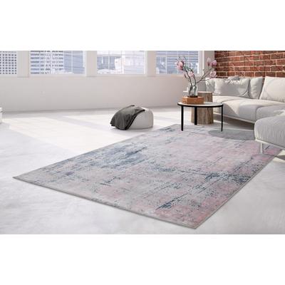 Teppich ARTE ESPINA "Ocean 400", rosa (rosa, blau), B:170cm H:23mm L:240cm, Viskose, Teppiche, Angenehm flauschige Haptik, handgefertigte Unikate, pflegeleicht Image