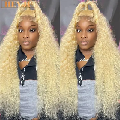 Blonde 613 HD Lace Frontal Wig 13x6 Deep Wave 13x4 Lace Front Human Hair Wig Curly Wigs Colored