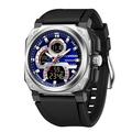 sanda 3356 montre à quartz électronique pour hommes multifonctionnel étanche réveil calendrier étudiant mode montres de sport carrées