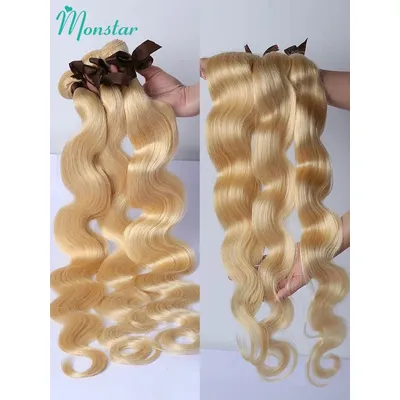 Color 613 Blonde Hair Weave Bundles Peruvian Body Wave Remy Hair Bundles 8 To 40 inch Raw Human Hair