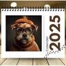 Calendario per cani carino 2025 Calendario a spirale da 12 mesi Calendario per gli amanti dei cani