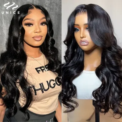 UNice Hair Pre Everything 7x5 13x4 Body Wave Wig Pre Cut Pre Bleached Glueless Wig Human Hair Ready