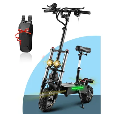 Electric Scooter Adults 5600W Dual Motor 60V 38.5Ah Battery Dual Hydraulic Shock Absorption 11''