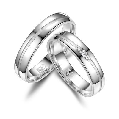 Partnerring MARRYA "Silber Ringe Trauringe Eheringe Partnerringe" Gr. 50, silber (herren ring, silber), Fingerringe, Dam