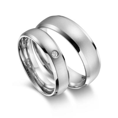 Partnerring MARRYA "Edelstahl Ringe Trauringe Eheringe Partnerringe" Gr. 60, silber (damen ring, silber), Fingerringe, D