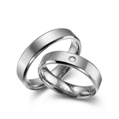 Partnerring MARRYA "Titan Ringe Trauringe Eheringe Partnerringe" Gr. 60, silber (damen ring, silber), Fingerringe, Damen