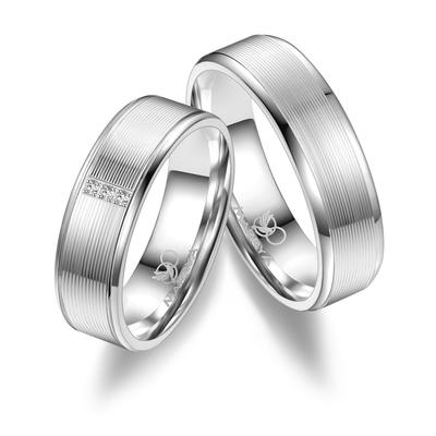 Partnerring MARRYA "Silber Ringe Trauringe Eheringe Partnerringe" Gr. 60, silber (damen ring, silber), Fingerringe, Dame