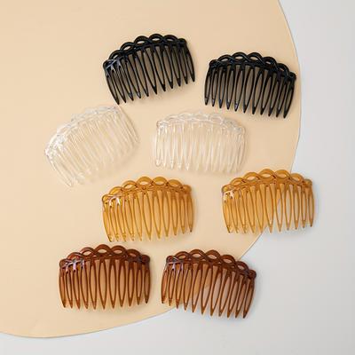 TEMU 8pcs Women's Hair Combs Set - 11 Teeth, No-scent Plastic, Ideal For All Hair Types