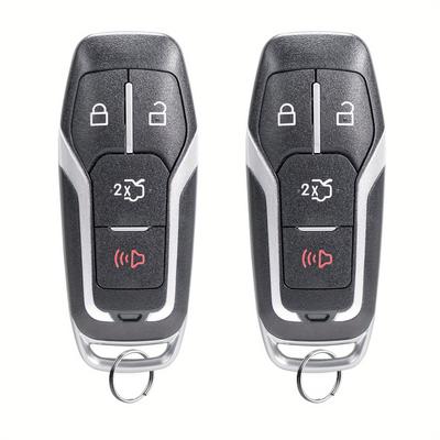 TEMU 2pcs Remote Car Key Fob 4 Buttons For Ford For Edge For Explorer For Mustang Fit Fcc Id M3n-a2c31243800