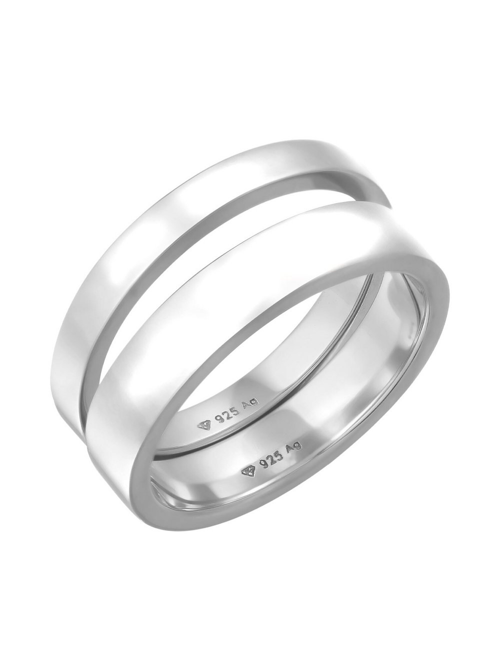 KUZZOI Ring Herren silber, 60 Image