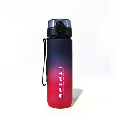 TEMU 1pc Gradient Color Water Bottle With Straw Lid, Leakproof Sports , Portable With Carry Loop, Insulated For Hot/cold Beverages, Gym/outdoor/travel Use