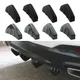 Nuovo 4 pz Universale Auto Rosso Nero Modello In Fibra di Carbonio Modificato Pinna di Squalo Spoiler Posteriore Paraurti Posteriore Lip Diffusore Anti-collisione