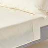 Bettlaken ohne Gummizug vanille, Fadendichte 200, 230 x 255 cm - Vanille - Homescapes