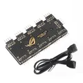 12V 4pin RGB AURA 5V 3pin ARGB RGBW Cavo Splitter Hub Case con nastro adesivo e cavo di prolunga Adattatore LED Strip Light PC RGB Ventola di raffreddamento