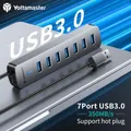 Yottamaster HUB Type-C HUB USB Splitter USB 3.0 a 7 porte Adattatore HUB USB 5G Adattatore per docking station di espansione per PC/telefono/laptop