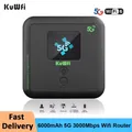 KuWfi 6000mAh 5G Router Wifi Mobile 3000Mbps Wireless Mini Outdoor Portatile Tascabile Wifi Hotspot Con Slot Per Schede Sim 32 Uers