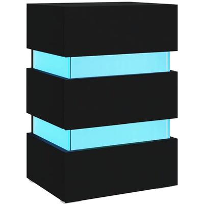 LED-Nachttisch Schwarz 45x35x67 cm Holzwerkstoff Vidaxl Image