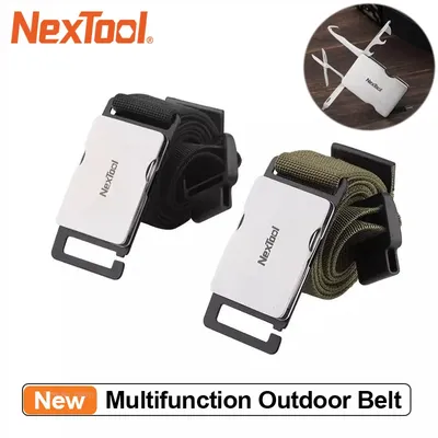 NexTool Multitool Belt Multi Functional Men Waist Belt Buckle Repair Tool Screwdrivers Scissors File