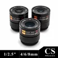 WGWK Obiettivo industriale di alta qualità 4mm/6mm/8mm con messa a fuoco fissa 1/2.5 "CS Mount Filtro IR Obiettivo CCTV per telecamera di sicurezza di sorveglianza
