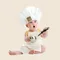 Ylsteed Set da chef per neonato per servizio fotografico Puntelli per foto per neonato Stampa di pane Immagine per neonato Idear Abiti per fotografia infantile