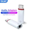 Olaf USB Tipo C A 3.5 Jack Adattatore Per Auricolari USB-C 3 Convertitore Audio Da 5mm Per Samsung Xiaomi Huawei USB C Adattatore Aux Per Cuffie