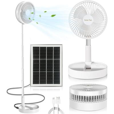Leiser Standventilator, solarbetriebener Ventilator und wiederaufladbarer USB-Akku, Image