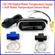 12V 24V Digitale Indicatore di Temperatura Dell'acqua + Volt Sensore di Temperatura Dell'acqua Testa Spina Comune Tubo Sensore Tubo Radiatore Adattatore 1/8NPT