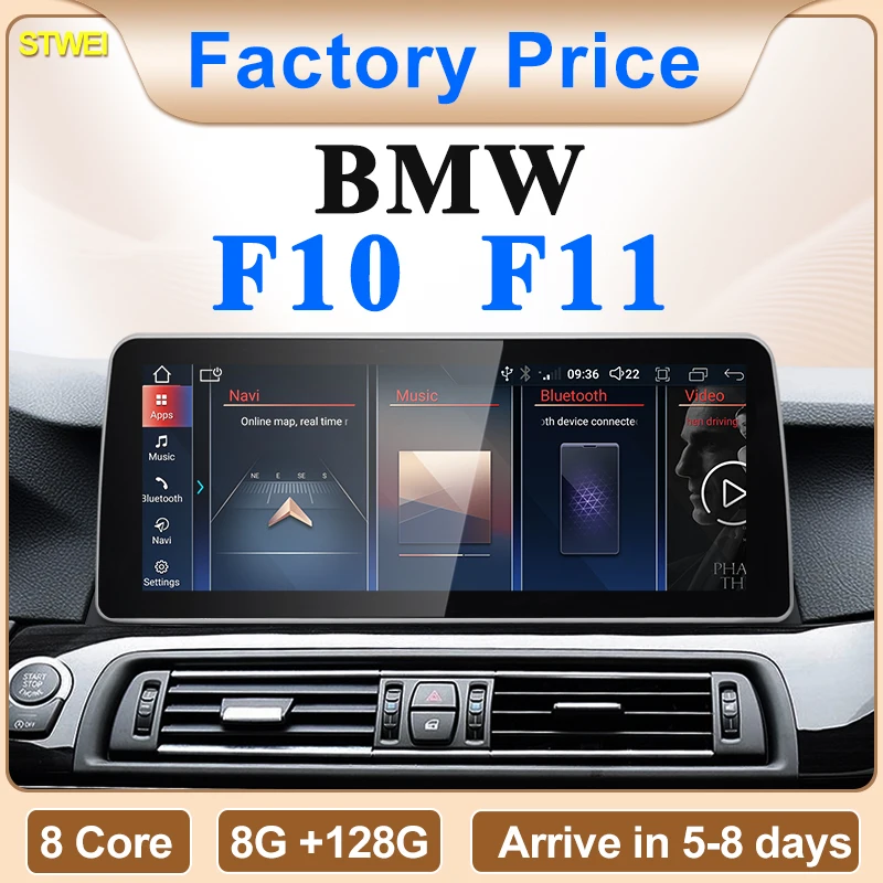 STWEI 2024 Nuovo ID6 ID7 ID8 UI 12.3inc Sistema Android Wireless Carplay AUTO Per BMW Serie 5 F10 F11 CIC NBT Lettori Video per auto GPS