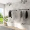 Pack Of 2 Industrial Pipe Clothes Rail Rack Wall-mounted Garment Pipe Rack Wall Iron Closet